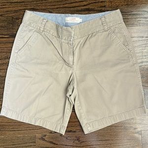 JCrew British Tan Chino Shorts - size 8